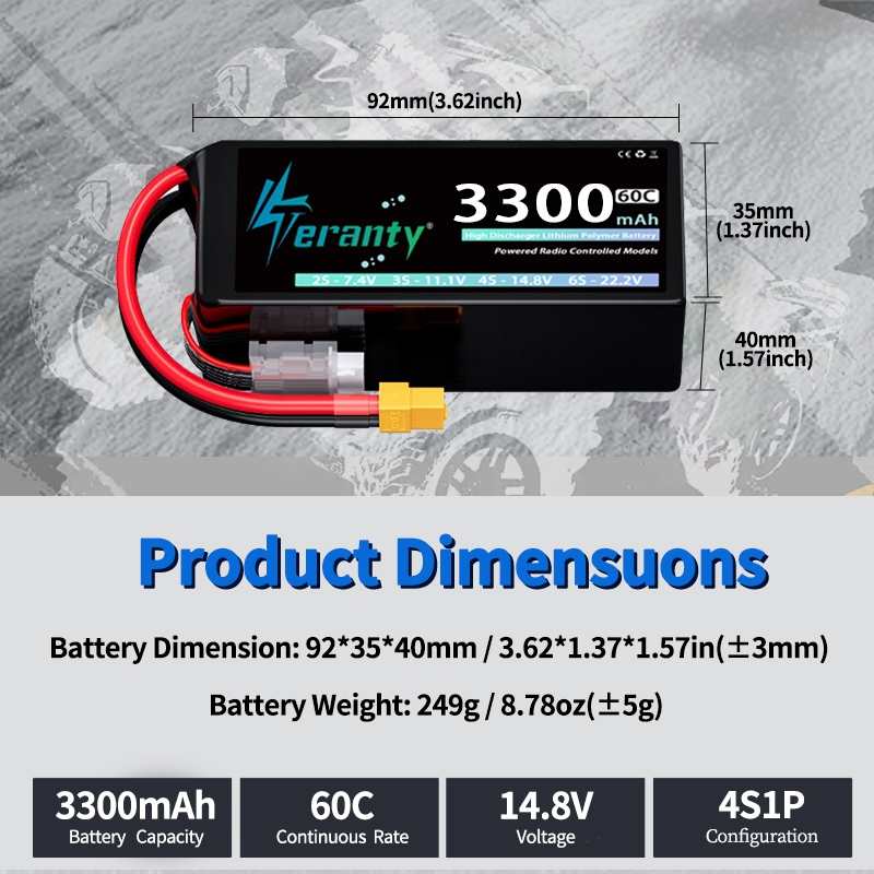 TERANTY 4S 3300mAh Lipo Batter - Drone Battery 4S review and price