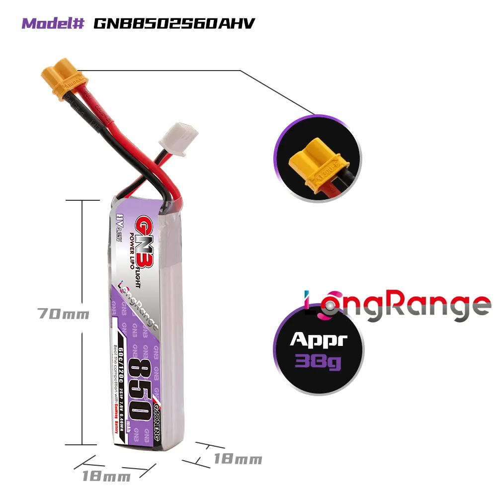 GAONENG GNB LiPo Battery 850mA - Drone Battery Li-Ion review and price